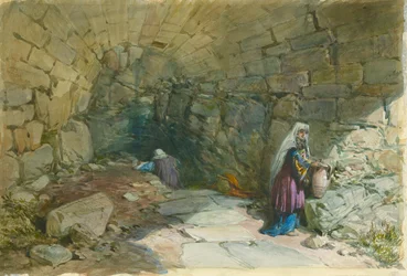 Der Brunnen der Jungfrau, Jerusalem, 1869
